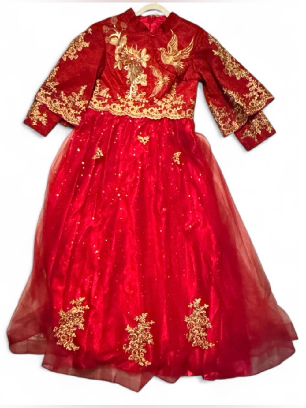 Chinese style long sleeve Bridal gowns,Chinese Bride Dress,Chinese Wedding dress